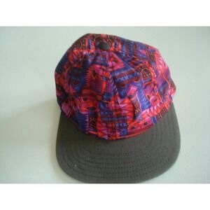 usa made tribal tiki paisley  90S SCRIPT strapback DEADSTOCK HAT CAP VINTAGE E3